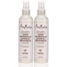 Shea Moisture 100% Virgin Coconut Oil Leave-In Treat 8 Ounce (237ml) (2 Pack)