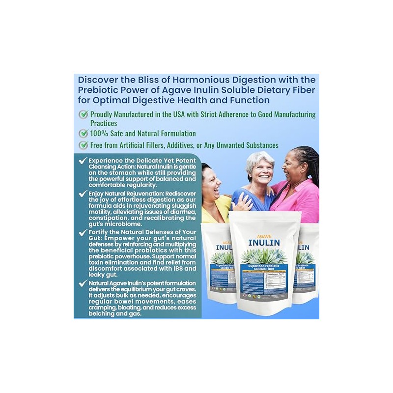 Kidney Restore- Inulina en Polvo (16oz1lbs) Suplemento de Fibra Soluble