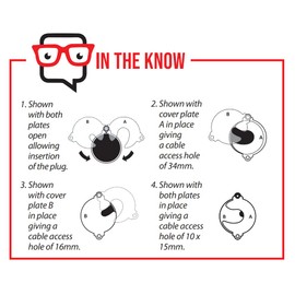 Spectrum Industrial LOK058 Lockout Electrical Plug Cylinder, Interior Size 84mm x 150mm, Accepts Cable Width Up to 34mm Diameter, Yellow