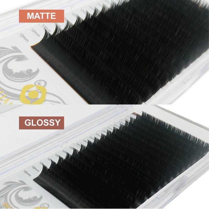 BEYELIAN MATTE BLACK Ellipse Flat Eyelash Extensions Mink Individual Semipermanent