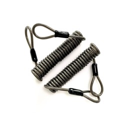 LORADAR 2Pack Retractable Security Cable Luggage Lock - Stainless Steel Cable Wire Double Loop Self-Coiling Safety Wire 6-Foot 5.0mm Diameter