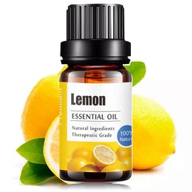 Aceites Esenciales de Limón Aromaterapia - Natural 100% de Aceite Esencial Natural Conjunto de Difusores y Humidificadores con Caja de Regalo Exquisita (UVa Natural, 10 ML) (Limón)