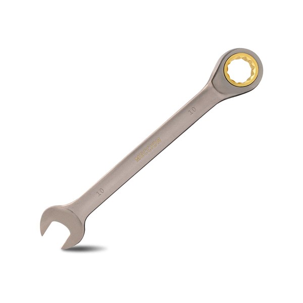 Meccion Combination Wrench 10mm Metric Open End Ratcheting Wrench -