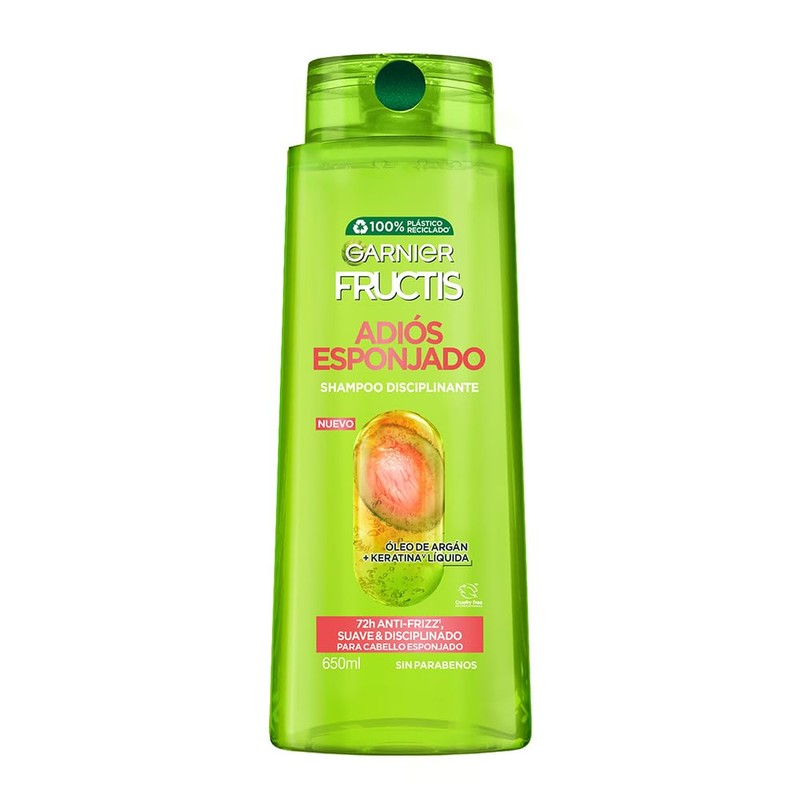 Garnier Fructis Adiós Esponjado Shampoo Disciplinante Antifrizz 650 ml