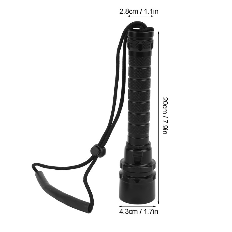 QS‑42 Diving Flashlight Underwater Diving Light 100m Depth Waterproof Torch