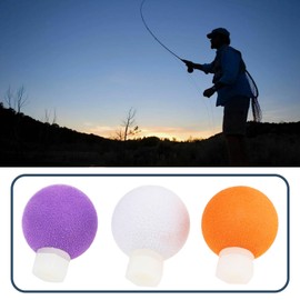 AS Axis Spindleon 6Pcs 32mm Foam Adjustable Fly Fishing Indicator Sight Bobs for Carp Fishing (White Orange Purple)