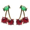 Healvian 1 Pair Aesthetic Cherry Earrings for Women Zircon Studs