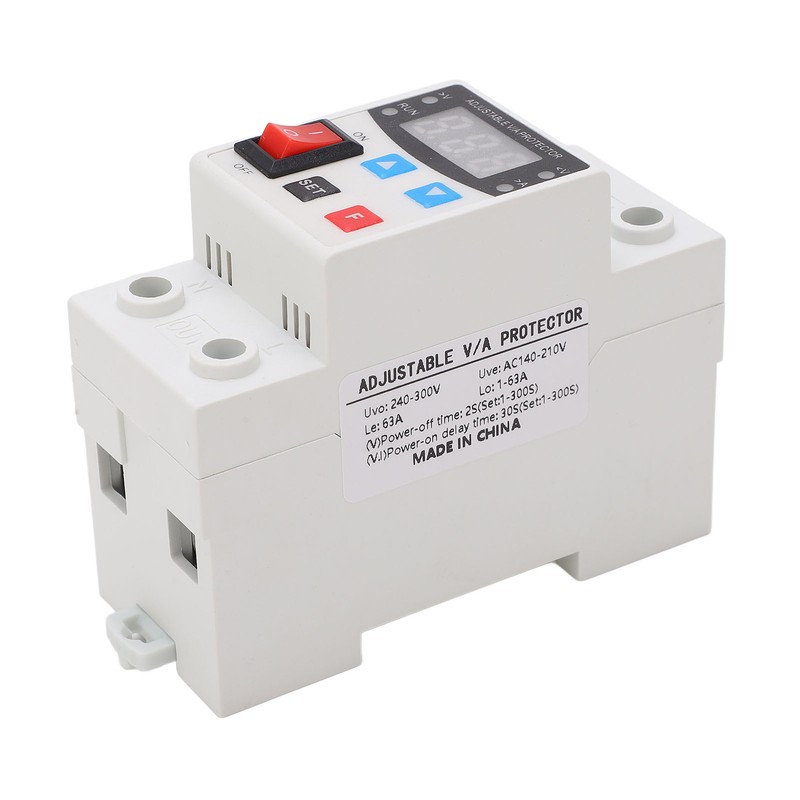 Over Under Voltage Protector Adjustable Digital Display Voltage Current Protective