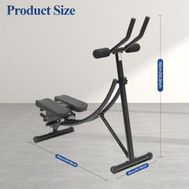 Ab Machine for Home exercise, Ab Crunch Workout Equipment Adjustable Ab Trainer Machine with LED Display, Foldable Design for Home Gyms, Core Workouts, and Fitness Studios