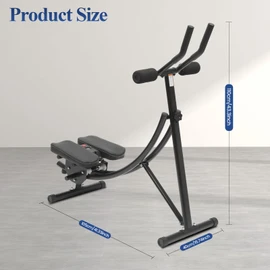 Ab Machine for Home exercise, Ab Crunch Workout Equipment Adjustable Ab Trainer Machine with LED Display, Foldable Design for Home Gyms, Core Workouts, and Fitness Studios