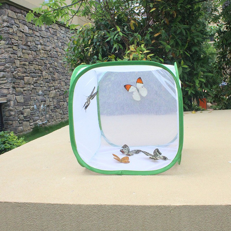 Large Foldable Portable Durable Ventilated Butterfly House Breeding Cage （S）