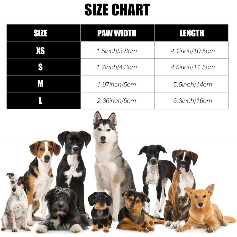 Breathable Soft Fabric Dog Paw Protector Socks, 4Pcs Anti-Slip Claw