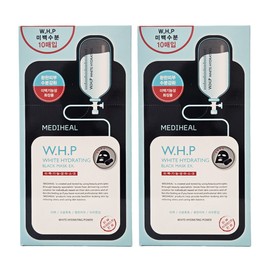 Mediheal W.H.P Whitening Moisture Black Mask EX 25g 20 sheets / 메디힐 W.H.P 미백 수분 블랙 마스크 EX 25g 20매