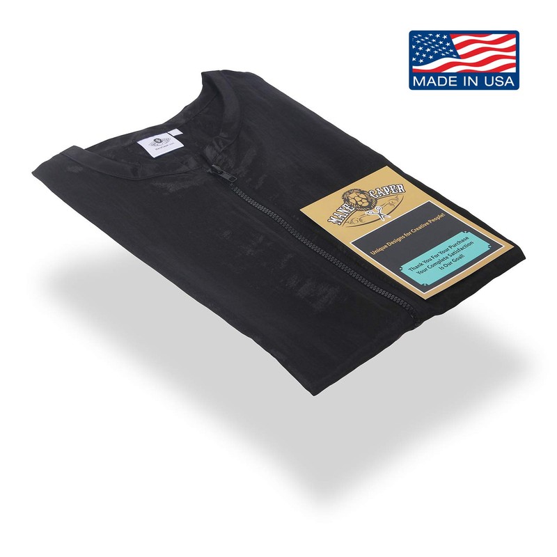 Mane Caper Mesh Back Salon Jacket Black 2 pockets zipper