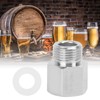 CO2 Tank Cylinder Adapter Converter Silver Female Thread TR21-4 to