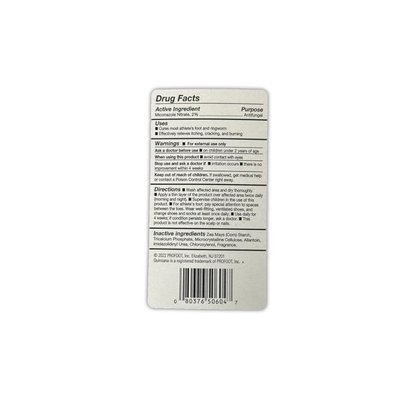 Quinsana Athlete's Foot Powder, 3-Ounce Bottle (12)