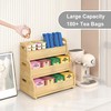 Wisuce Tea Holder for Tea Bags Organizer - Bamboo Tea
