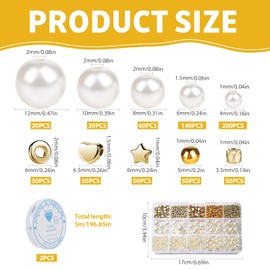 MisFun 720 Pieces Beads for Bracelets, Beads for Threading, DIY Bracelets, Bead Set, Bracelet Set, Beads for Bracelets, Bead Bracelet, for DIY Bracelet Jewellery Making