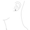 2CT Brilliant Cut Solitaire Round Cubic Zirconia CZ Clip On