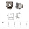 Cage Nuts and Screws M6x16 Carbon Steel Nickel Plated Cage