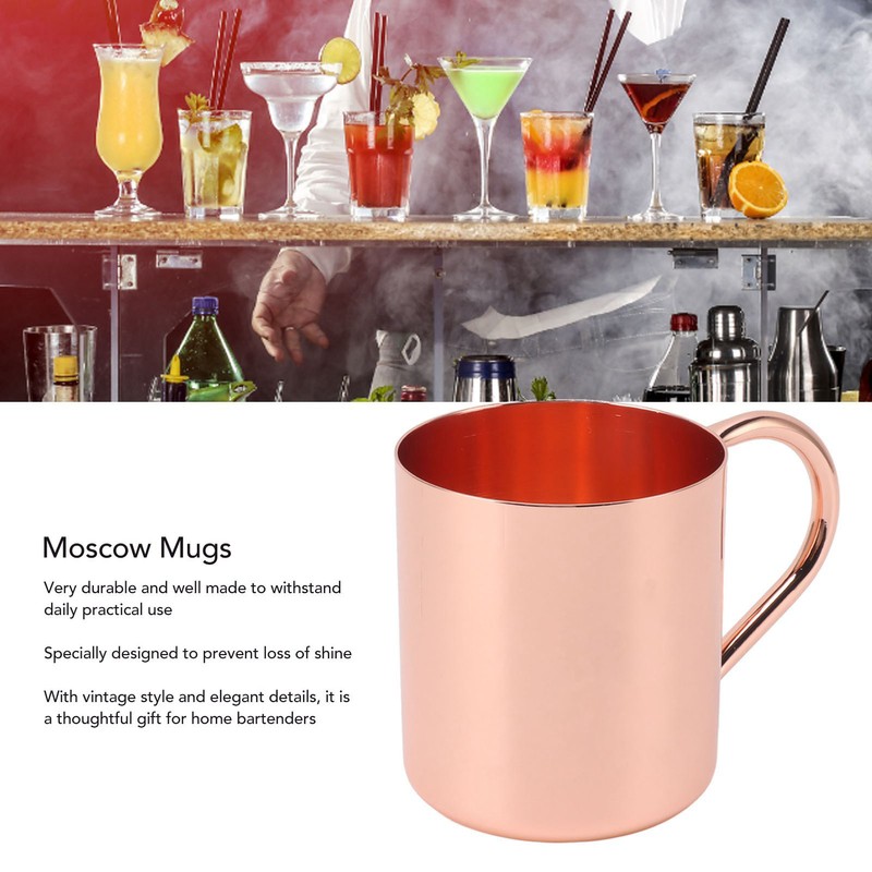 304 Stainless Steel Moscow Mugs Cocktail Red Wine Mugs Smooth