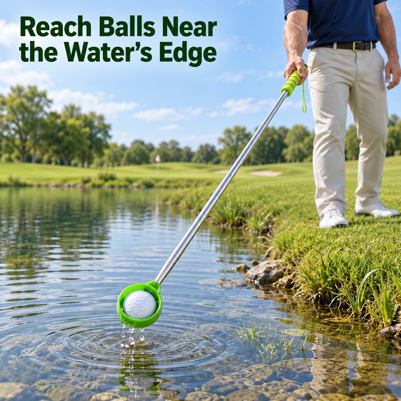 Retractable Golf Ball Picker – Lightweight Stainless Steel Golf Ball