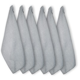 Chardin home Recycled Cotton Waffle Kitchen Towels Set, Grey & White | 18x28 Inch Kitchen/Dish Cloths Set of 6 |Super Absorbent Reusable Hand and countertop Towels Ultra Soft Tea Towels