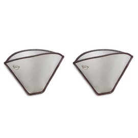 Fino Flexible Mesh Reusable Coffee Filter, Number 4-Size, Brews 8 to 12-Servings, Set of 2