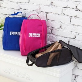 3-Color Ventilated Travel Shoe Bag & Gym Pouch Storage Organizer Blue 2ea