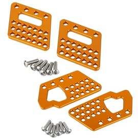 ZXYRC Aluminum Front and Rear Dual Damper Shock Mount for 1/10 Axial Wraith RC Truck Crawler Upgrade Part (orange)