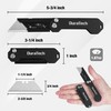 DURATECH 2-Pack Folding Utility Knife, Mini Box Cutter with Safety
