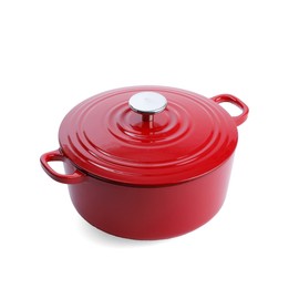 BK Cookware Bourgogne Enameled Cast Iron 4.4QT Dutch Oven, Chili Red