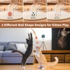 JIGCEN 3 Pack Cat Toy Ballm, Indoor Entertainment Feather Mixed