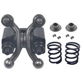 Racing Shaft Rocker Arm Set w Black For Predator 212cc Non Hemi,Race retainers & 18lb Race Springs