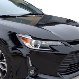 Headlight Eyelid Eyebrow Graphic Overlay Pre Cut Vinyl Decal Compatible with Scion tC 2014 2015 2016 - Matte Black