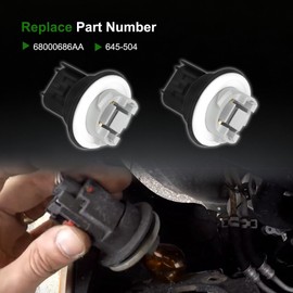 Weonaroll 2Pcs Parking Light Bulb Socket Front Rear Turn Signal Light Lamp Bulb Socket Fit for 2007-2017 Jeep Compass Patriot Replace# 645-504 68000686AA