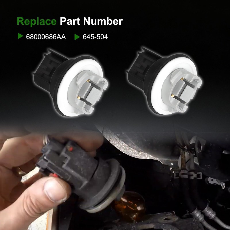 Weonaroll 2Pcs Parking Light Bulb Socket Front Rear Turn Signal