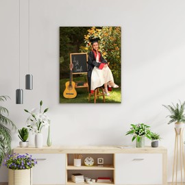 WEGA Custom Canvas Prints with Your Photos,Graduation Party Decorations,Graduation Gift for Friends, Daughter, Sister, Brother (8" X 10")