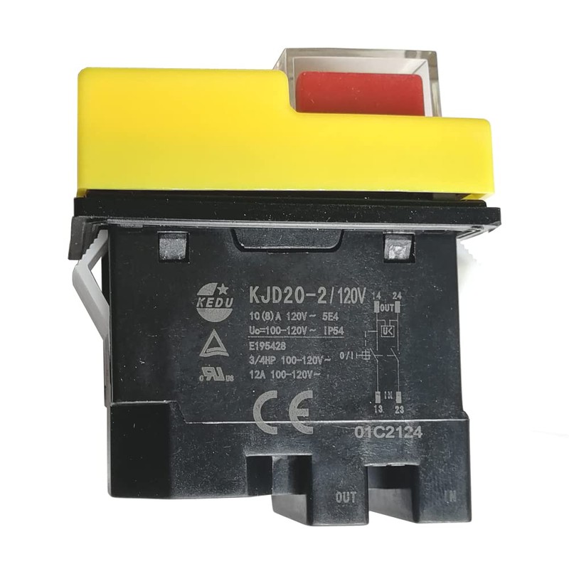 120V 10A KJD20-2 Electromagnetic Waterproof Push Button Switch On Off