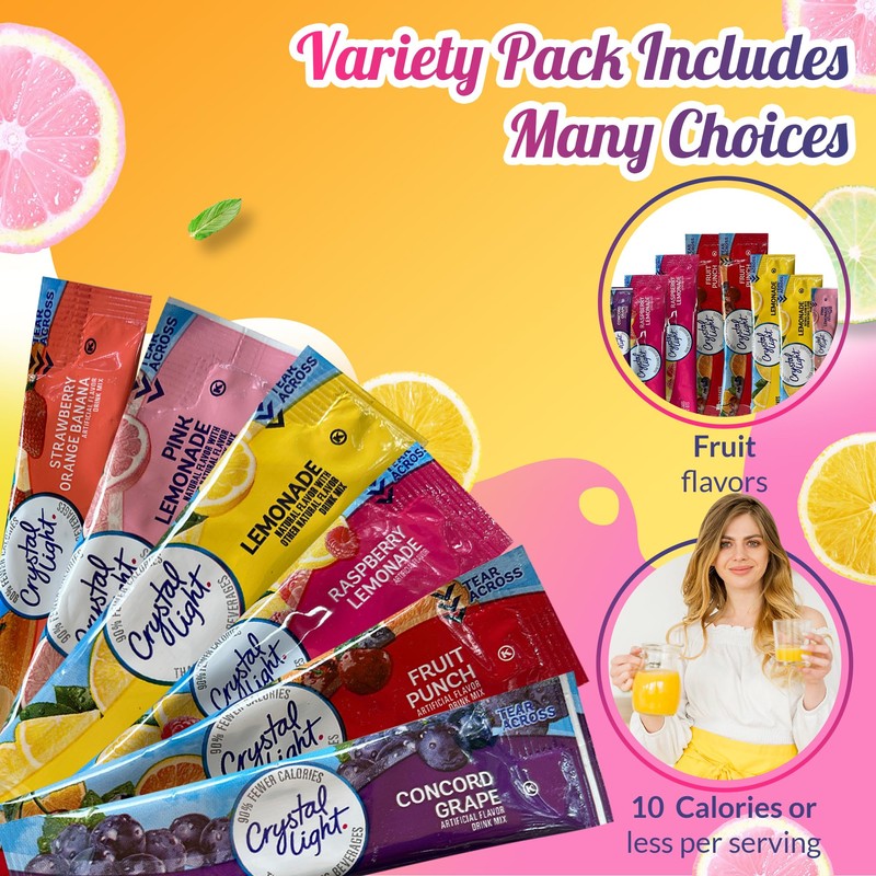 Crystal Light Pitcher Packets Drink Powder - 12 (2-quart) Sugar