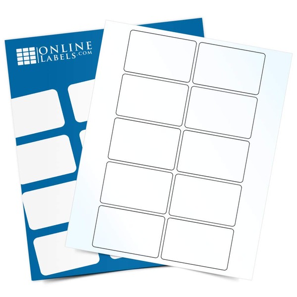 2 x 3 Clear Gloss Rectangle Labels - Pack of