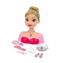 Grandi Giochi - Princess Styling Head Cinderella, Head for Styling with Accessories, GG02996
