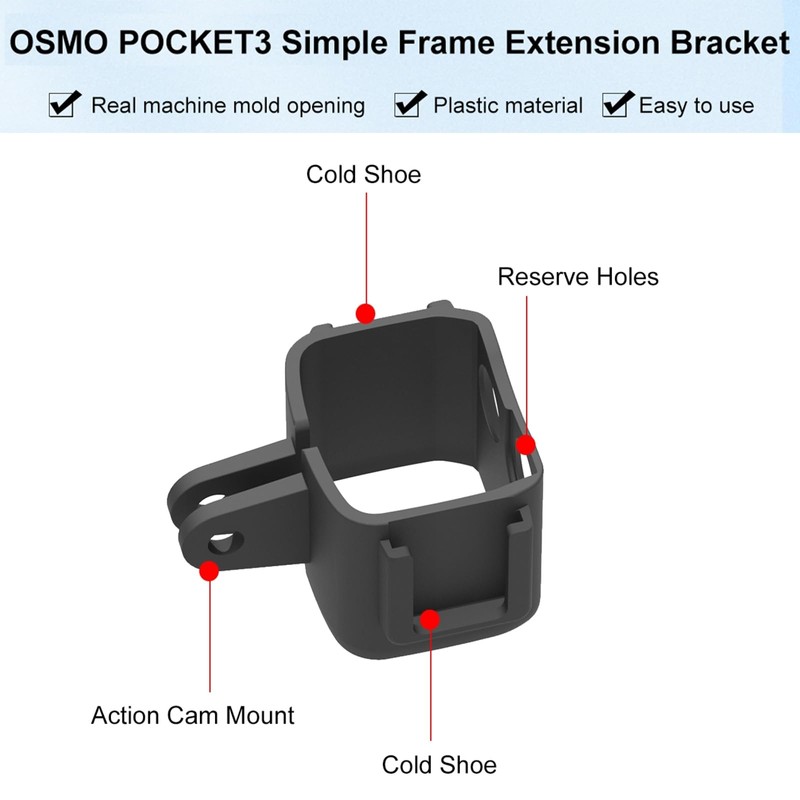 Osmo Pocket 3 Frame Cage Expansion Adapter Bracket Expansion Adapter