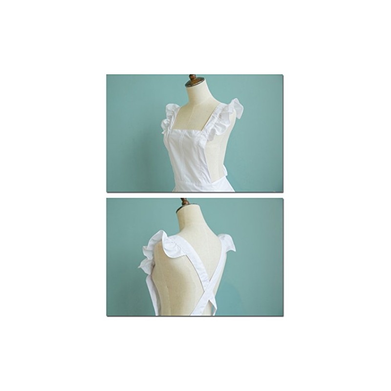 LilMents Petite Maid Ruffle Retro Apron Kitchen Cooking Cleaning Fancy