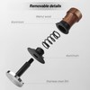 NOTSEK Coffee Tamper, Spring Loaded 54mm Tamper with Ripple Base,