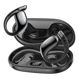 Audfonos Htc Ne57 Bluetooth 6.0 Color Negro AI Audifonos Traductores Resistente Al Agua Ipx5 Enc Auriculares Inalmbrico Pantalla Led Deportivos Gamer 