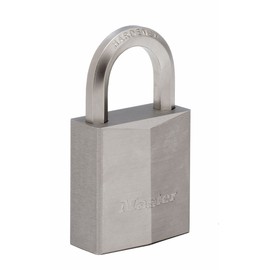 MASTER LOCK 1145PEURD Nickel Plated Brass Padlock 40mm with Thick Body and Hexagonal Shackle