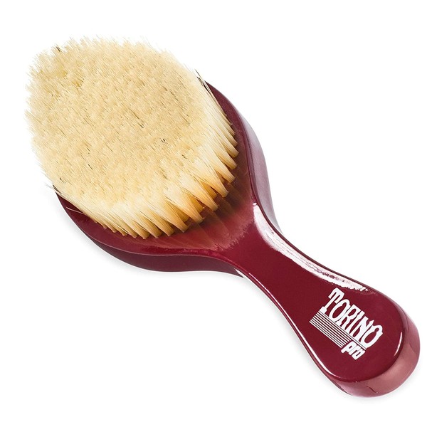 Torino Pro Wave Brush #490 by Brush King - Medium Curve Wave Brush - Made with 100% Boar Bristles - All Purpose Wave Brush Great 360 Waves Brush- Read description