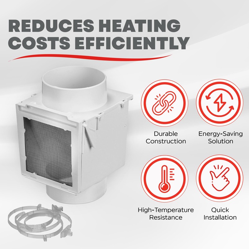 Deflecto Extra Heat Dryer Saver – Compatible with 4 inch