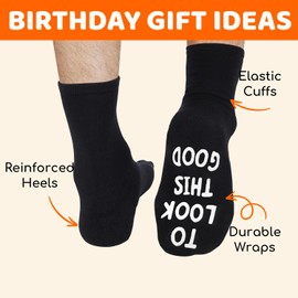 HAPPYPOP 40th Birthday Gifts - Gifts for Men Women Born in 1985, 40 Year Old Socks with Greeting Card